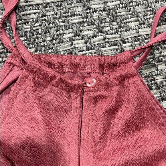 Rue 21 | Pink Mesh Halter Neck Tank With Open Back - Picture 5 of 7